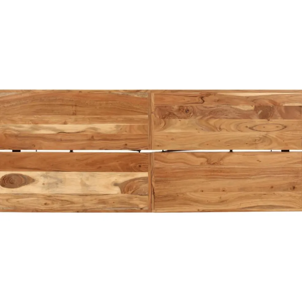 vidaXL Bartafel 180x70x107 cm massief acaciahout en ijzer