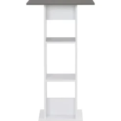 vidaXL Bartafel 60x60x110 cm wit en antracietgrijs