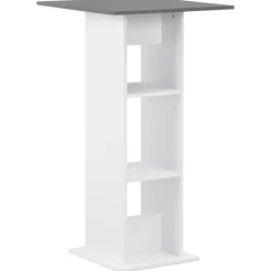 vidaXL Bartafel 60x60x110 cm wit en antracietgrijs