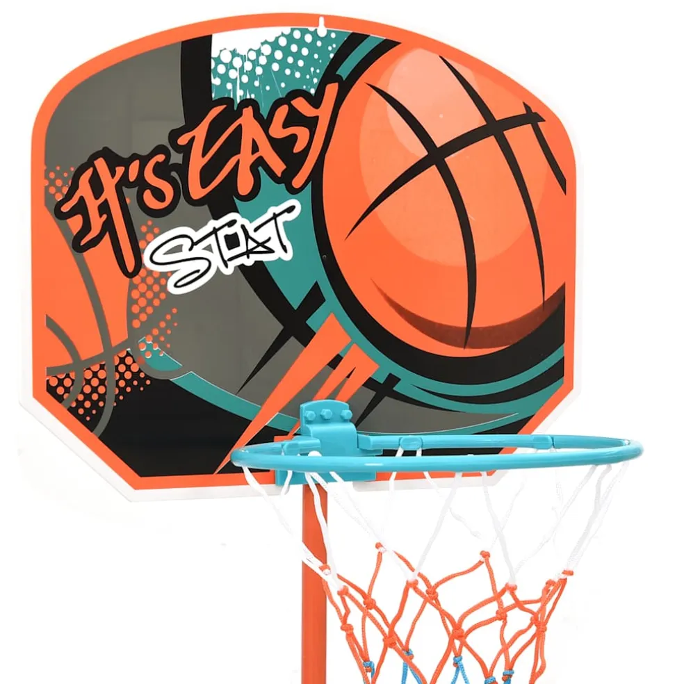 vidaXL Basketbalset draagbaar verstelbaar 109-141 cm