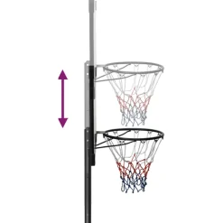 vidaXL Basketbalstandaard 235-305 cm polycarbonaat transparant