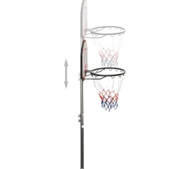 vidaXL Basketbalstandaard 216-250 cm polyetheen wit