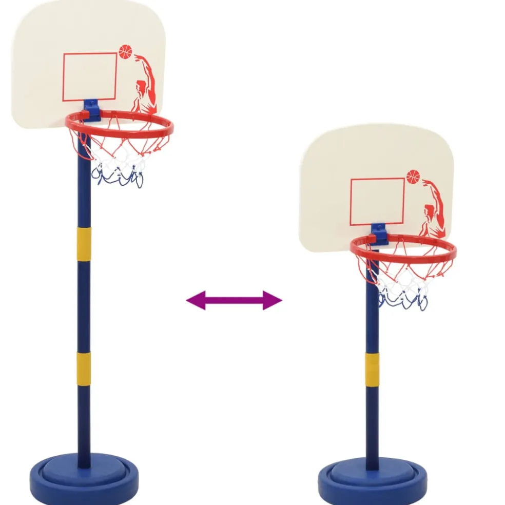 vidaXL Basketbalstandaard met bal en pomp hoogte verstelbaar 90/121 cm