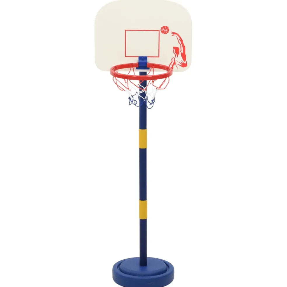 vidaXL Basketbalstandaard met bal en pomp hoogte verstelbaar 90/121 cm