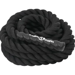 vidaXL Battle Rope Zwart 6 m 4,5 kg Polyester