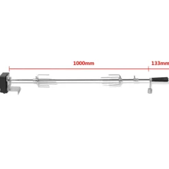 vidaXL BBQ Draaispit met motor staal 1000 mm