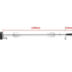 vidaXL BBQ Draaispit met motor staal 1200 mm