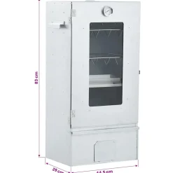 vidaXL BBQ-rookoven met 1 kg houtsnippers 44,5x29x83 cm