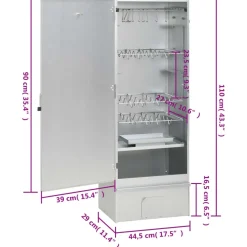 vidaXL BBQ-rookoven met koude rookgenerator gegalvaniseerd staal