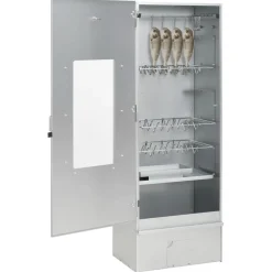 vidaXL BBQ-rookoven met koude rookgenerator gegalvaniseerd staal