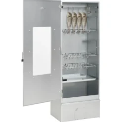vidaXL BBQ-rookoven met koude rookgenerator gegalvaniseerd staal