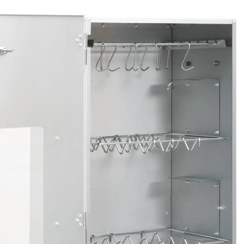 vidaXL BBQ-rookoven met koude rookgenerator gegalvaniseerd staal