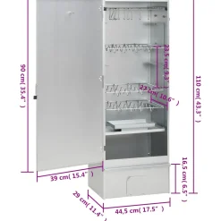 vidaXL BBQ-rookoven met koude rookgenerator gegalvaniseerd staal