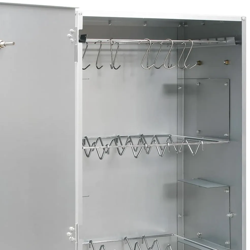 vidaXL BBQ-rookoven met koude rookgenerator gegalvaniseerd staal