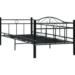 vidaXL Bedbank metaal zwart 90x200 cm