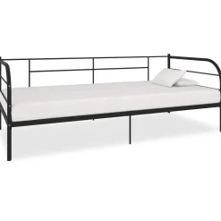 vidaXL Bedbank metaal zwart 90x200 cm