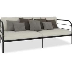 vidaXL Bedbank metaal zwart 90x200 cm