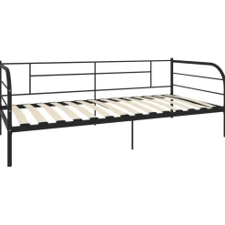 vidaXL Bedbank metaal zwart 90x200 cm