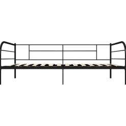 vidaXL Bedbank metaal zwart 90x200 cm