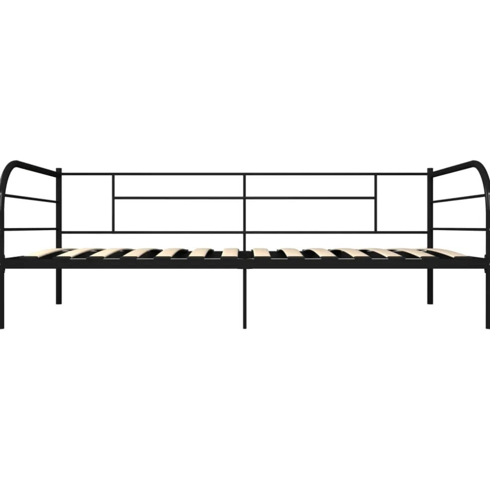 vidaXL Bedbank metaal zwart 90x200 cm