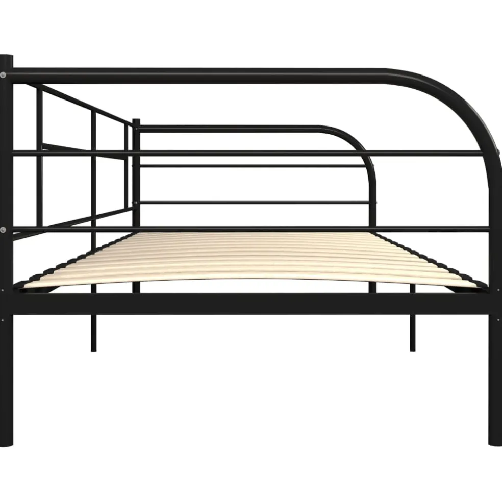 vidaXL Bedbank metaal zwart 90x200 cm