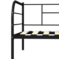 vidaXL Bedbank metaal zwart 90x200 cm