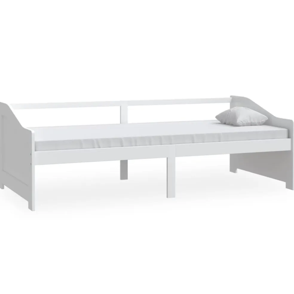 vidaXL Bedbank 3-zits massief grenenhout 90x200 cm wit