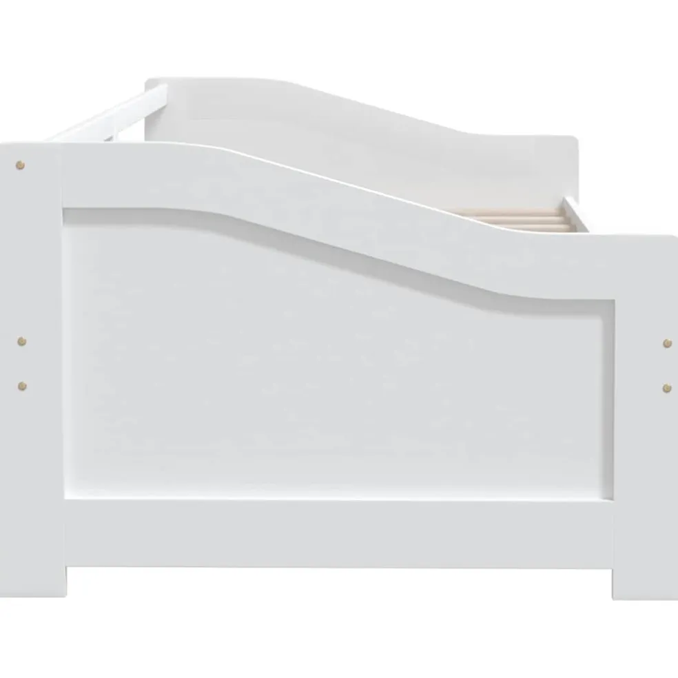 vidaXL Bedbank 3-zits massief grenenhout 90x200 cm wit