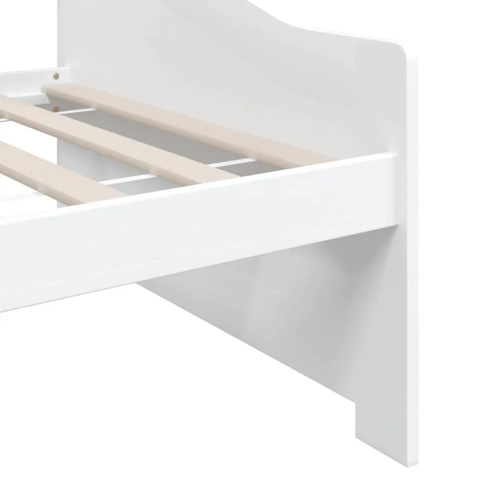 vidaXL Bedbank 3-zits massief grenenhout 90x200 cm wit
