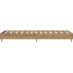 vidaXL Bedframe Artisanaal eiken 80 x 200 cm Bewerkt hout