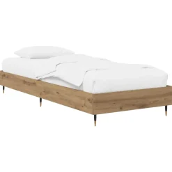 vidaXL Bedframe Artisanaal eiken 80 x 200 cm Bewerkt hout