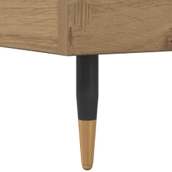 vidaXL Bedframe Artisanaal eiken 80 x 200 cm Bewerkt hout