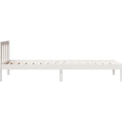 vidaXL Bedframe extra lang zonder matras grenenhout wit 80x210 cm