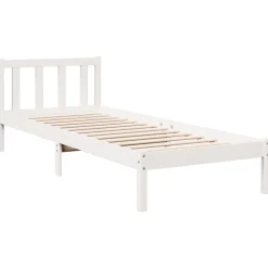 vidaXL Bedframe extra lang zonder matras grenenhout wit 80x210 cm