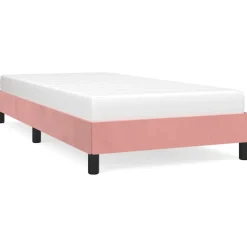vidaXL Bedframe fluweel roze 80x200 cm