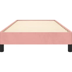 vidaXL Bedframe fluweel roze 80x200 cm