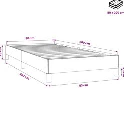 vidaXL Bedframe fluweel roze 80x200 cm