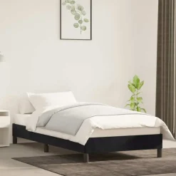 vidaXL Bedframe fluweel zwart 80x200 cm