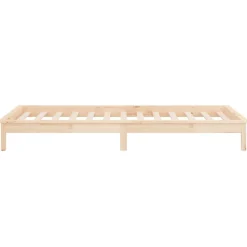vidaXL Bedframe LED massief hout 90x200 cm