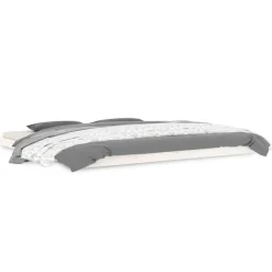 vidaXL Bedframe massief grenenhout wit 200x200 cm