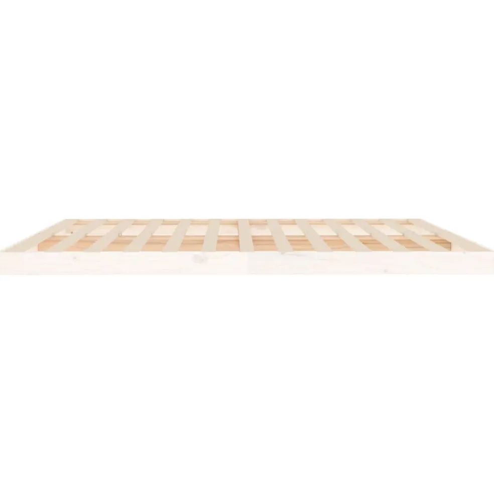 vidaXL Bedframe massief grenenhout wit 200x200 cm