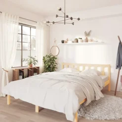 vidaXL Bedframe massief grenenhout 140x200 cm