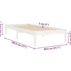 vidaXL Bedframe massief hout 200x200 cm