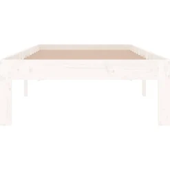vidaXL Bedframe massief hout wit 75x190 cm