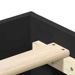 vidaXL Bedframe matras zonder matras 200x200 cm spaanplaat zwart