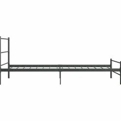 vidaXL Bedframe metaal grijs 90x200 cm