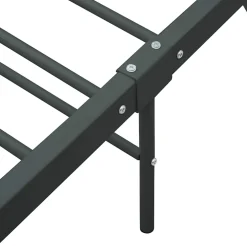 vidaXL Bedframe metaal grijs 90x200 cm