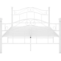 vidaXL Bedframe metaal wit 120x200 cm