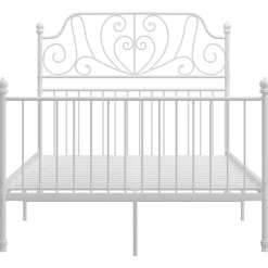 vidaXL Bedframe metaal wit 120x200 cm