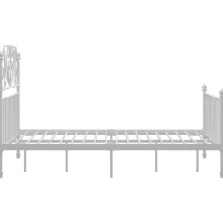 vidaXL Bedframe metaal wit 120x200 cm